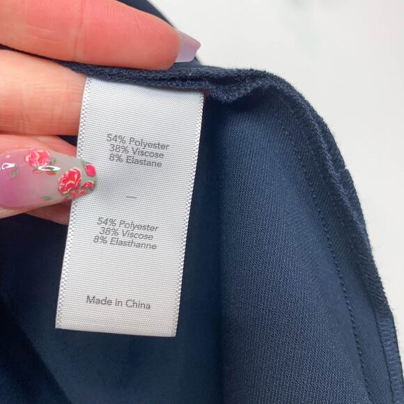 ELIZABETH & JAMES Renata fit & flare dress silver latch hook waist navy 3019 - Picture 10 of 15